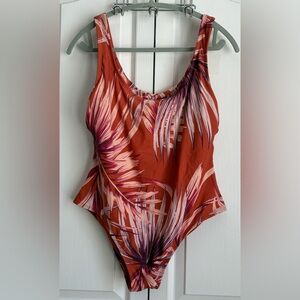 KONA SOL WOMENS SWIMSUIT, RUST, TAN, WHITE, size large